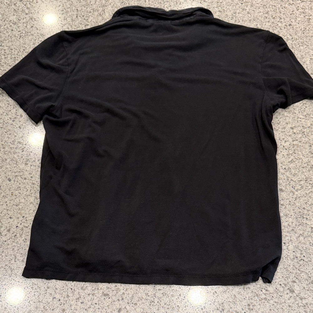 John Varvatos Charcoal Black Polo Shirt Size M - Picture 6 of 6